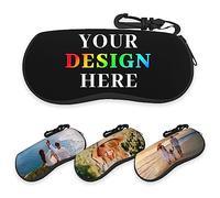 Yaxinduobao Custodie per occhiali personalizzate con cerniera, design personalizzato per occhiali da vista con testo di logo della foto, Come si progetta, Taglia unica
