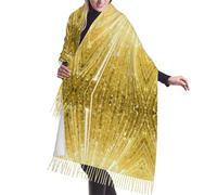 Yaxinduobao Sciarpa lunga a scialle con stampa dorata, sciarpa lunga per primavera, autunno e inverno, unisex, alla moda, Come nella foto, Etichettalia unica