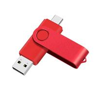 Yaxiny USB C Flash Drive 8GB 1 Stück, OTG USB C Pen Drive, USB 2.0 und USB C Flash Drive, Typ C Speicherstick für USB A+USB C Android Smartphone Metall Rot