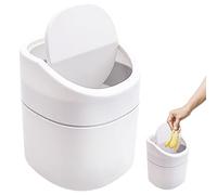 YAXXIDAEVER Cestino da Tavolo con Goperchio,Mini Cestino Spazzatura Ufficio,Pattumiera da Tavolo,Pattumiera da Tavolo per Bagno, Cucina, Portatile Portarifiuti,2L