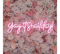 Yay It's Nail Day Neon Sign per decorazione da parete, Lash LED Neon Shield per sfondo, Wall Art Decor regalo per Lash Salon Beauty Room Nails Hair Bar, regalo per Lady USB Powered (16,6 "x 6")
