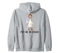 Yay Sports Game Day Put Me in Coach Dad Football Goose Duck Felpa con Cappuccio