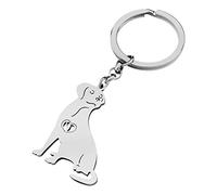 YAYAKO Acciaio Inox Cane Portachiavi Portafoglio Auto Gioielli Animali Domestici Amanti dei Cani Regali per Donna Ragazza Cane Portachiavi (Labrador Argento)