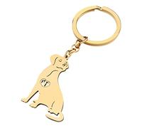 YAYAKO Acciaio Inox Cane Portachiavi Portafoglio Auto Gioielli Animali Domestici Amanti dei Cani Regali per Donna Ragazza Cane Portachiavi (Labrador Oro)