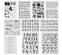 Yayatty 10 Stile Parole Timbri in Silicone per Scrapbooking, Timbro in Silicone Trasparente Numero Trasparenti Timbri di Silicone Data per DIY Scrapbooking, Album Fotografico Decorativo