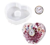 Yayatty Horloge Moule pour Resine Epoxy Horloge Moules en Résine de Silicone Horloge, D'insert D'horloge pour La Préservation Des Fleurs, Décorations pour La Maison