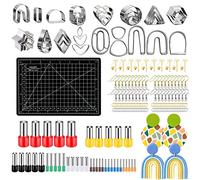 Yayatty Set di 227 formine per argilla polimerica, 36 forme per orecchini e accessori, stampi da taglio e per modelli