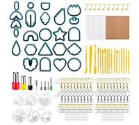 Yayatty Set di 312 formine per argilla polimerica, 24 forme per orecchini, con accessori e stampi