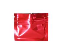 YAYDAFSHSAI Sacchetti con Chiusura a Zip in Mylar, Sealable Sample Baggies, 100pcs 7.5 * 6.3cm Heat Seal Aluminum Foil Ziplock Bags Flat Zip Lock(Red)