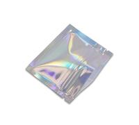YAYDAFSHSAI Sacchetti con Chiusura a Zip in Mylar, Sealable Sample Baggies, 100pcs 7.5 * 6.3cm Heat Seal Aluminum Foil Ziplock Bags Flat Zip Lock(Glittery)