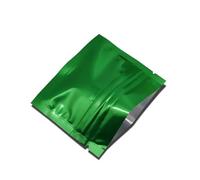 YAYDAFSHSAI Sacchetti con Chiusura a Zip in Mylar, Sealable Sample Baggies, 100pcs 7.5 * 6.3cm Heat Seal Aluminum Foil Ziplock Bags Flat Zip Lock(Green)