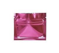 YAYDAFSHSAI Sacchetti con Chiusura a Zip in Mylar, Sealable Sample Baggies, 100pcs 7.5 * 6.3cm Heat Seal Aluminum Foil Ziplock Bags Flat Zip Lock(Pink)