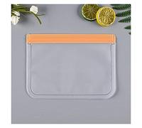 YAYDAFSHSAI Sacchetti con Chiusura a Zip in Mylar, Sealable Sample Baggies,Storage Containers Leakproof Containers Reusable Zip Shut Bag(Orange,21.5 x12 cm)