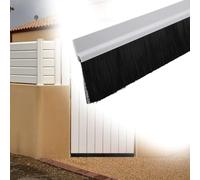 YAYDAFSHSAI Spazzola paraspifferi, Striscia meteorologica for cancello Multicolore 20-50mm 30-100cm con Spazzola for Porta in PVC(White,H 40 MM L 30 CM)