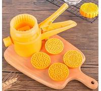 YAYDAFSHSAI Stampo per mooncake, Orange Mooncake Mould with Flower Cookie Stamps for Baking Cake DIY, Multiple Weights(75g 4Pcs)