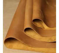 YAYDAFSHSAI Tessuto in Pelle, 2.0mm Crazy Horse Cowhide Leather DIY Craft Light Brown Multiple Sizes(30x20cm)