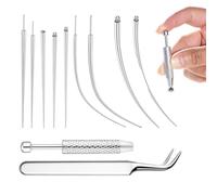 YAYNO 16G 18G Ear Piercing Taper Piercing Aghi Piercing Cono Palla Grabber Strumento per Orecchio Naso Sopracciglio Labbro Pancia Aiuto per l'Insersione per Apertura e Sostituzione di Gioielli
