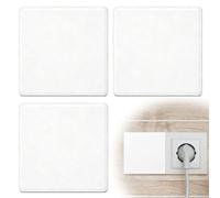 YAYNO 3 Pezzi Copriprese autoadesive da incasso 86 × 86 mm Placca Interruttore a Parete Placca Copriforo Muro Copertura Nascosta a Filo Coperture elettriche per prese o interruttori inutilizzati