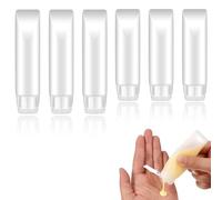 YAYNO 6 Pezzi Bottiglie da Viaggio in Plastica Bottiglia da Viaggio Vuota Ricaricabile trasparenti a prova di perdite Bottiglie da Viaggio per Shampoo da Viaggio Lozioni Creme Cosmetici