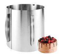 YAYODS 1 Anello per Torte, Anello Regolabile per Torta Alto 20 cm, Stampo per Torta in Acciaio Inox Ø 16-30 cm, Anello Rotondo con Scala per la Preparazione di Torte e Torte
