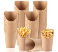 YAYODS 100 porta patatine per feste, porta patatine, bicchieri pop corn cartone, bicchieri in carta kraft, 12oz sacchetti di carta con bocca obliqua, 360 ml per cialde, patatine fritte, popcorn