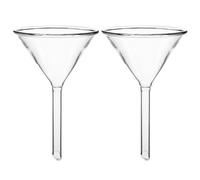 YAYODS Confezione da 2 imbuti in vetro - imbuti in vetro diametro 60 mm - imbuti in vetro trasparente ad alto borosilicato per lavori di laboratorio, lezioni scolastiche