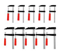 YAYODS Set di 10 Morsetti a Vite per Legno, 5 Pezzi da 150x50mm e 5 Pezzi da 200x80mm, Strettoi Professionali con Impugnatura Ergonomica e Protezioni in Plastica, Ideali per Falegnameria e Fai-da-Te