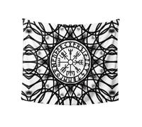 yayoitimes Arazzo Vichingo Vegvisir - Simbolo Bussola Nordico Stampa 3D Poster da Parete Coperta - novità Arte Murale Vintage Fai da Te Estetica Casual Decorazione per la Casa Arazzi(70X100CM)