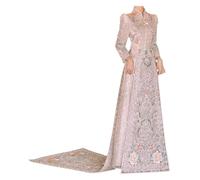YAYREC Abito da Sposa，Vestito， Abito da Sposa Cinese Xiuhe con Scollo a V, splendido Top Ricamato, Gonna Qipao, Adatto for Occasioni Come Il Matrimonio.(Medium)