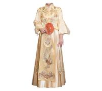 YAYREC Abito da Sposa，Vestito， Abito da Sposa Cinese Xiuhe con Splendidi Top Ricamati, Abito Qipao for Occasioni Come Matrimonio o Fidanzamento(Medium)