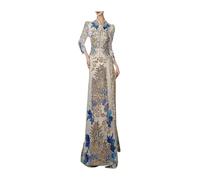 YAYREC Abito da Sposa，Vestito， Abito da Sposa Xiuhe, splendido Abito con Top Ricamati, Gonna Plissettata, Abito Qipao, Occasioni Come Il Matrimonio(Style1,Medium)