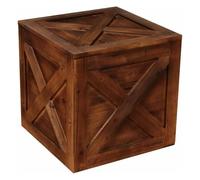 YAYREC Valigia Vintage,Forziere Del Tesoro, Valigia vintage in legno, scatola quadrata, contenitore decorativo, espositore for sala campioni for supermercato(B,40x40cm)