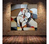 Yayun Art Famoso Picasso Astratto Sogno Donna Tela Pittura Donna Arte della parete Poster e stampe Soggiorno Decorazioni per la casa Immagini 75x75 cm (30x30 pollici) con cornice