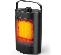 YAZEKY Stufetta Elettrica da Bagno, Mini Termoventilatore Elettrico PTC da 1500 W a Risparmio Energetico, Silenzioso, 3 Livelli di Riscaldamento, Protezione Multipla - per Bagno, Ufficio, Soggiorno