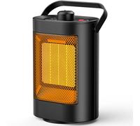 YAZEKY Stufetta Elettrica da Bagno, Mini Termoventilatore Elettrico PTC da 1500 W a Risparmio Energetico, Silenzioso, 3 Livelli di Riscaldamento, Protezione Multipla - per Bagno, Ufficio, Soggiorno