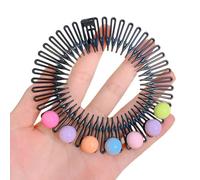 Yazhuq Pettine elastico per capelli, in plastica, circolare, per donne e ragazze