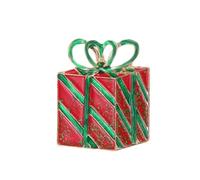 YAZILIND Natale Spilla Pin per il Nuovo Anno di Dialogo Con Strass Olio Gocciolante Bow Bag Collare Pin Corpetto Femminile di Natale Breastpin Gioielli(Verde)