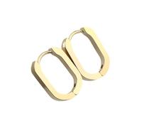 YAZILIND Orecchini Geometrici per le Donne, Moderno e Minimalista, Oro-Tono Cerchio Gioielli, Elegante Festa di Matrimonio Indossare ogni giorno(14mm)