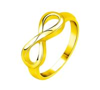 Yazilind Placcato Oro 18k Anelli per le Donne Anelli di Promessa per Lei, Impilabile Bande di Nozze Infinito per Sempre il Nodo d'Amore Anello(Size13)