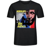 yazina Horslips The Man Who Built America Unisex T-Shirt Printed Tee Black Mens Top Shirt XL