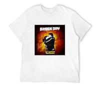 yazina Hot Green Day 21St Century Breakdown Album Unisex T-Shirt Printed Tee White Mens Top Shirt S