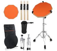 Yazoni Drum Practice Pads with Drum Pad Stand (arancione)