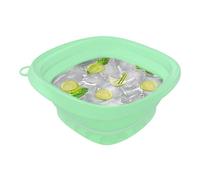 Yaztauho Ciotola Per Immersione Fredda Del Viso | Lavabo Pieghevole Da Campeggio | Rullo Facciale in Silicone Riutilizzabile Pieghevole con Bacinella da Lavaggio e Vassoio per Cubetti Incorporato per