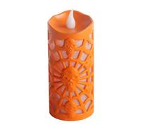 Yaztauho Halloween Senza Fiamma A Batteria con Decori Teschio E Traforati | A Pilastro LED Per Halloween per Tavolino da Caffè, Caminetto, Libreria, Ingresso, Credenza e Casa Infestata