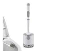 Yaztauho Scovolino Per WC Con Portascovolino | Spazzola per Pulizia WC con Manico Lungo - Attacco Scopa Ergonomico con Manico Lungo Setole Resistenti per Pulizia Appartamento Doccia Bagno Pavimento