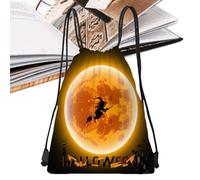 Yaztauho Zaini Halloween con Chiusura a Cordino | Sacca Dolcetto o Scherzetto - Sacchetto Zaino Impermeabile 33X43 Cm per Bambini da Spiaggia e per la Festa