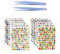 YAZWUR 1.554 Pezzi Mini Adesivi in Vinile con Lettere e Numeri Autoadesivi, Ideali per Caselle Postali, Segnaletica, Numeri Civici, Scrapbooking Fai-da-Te, Arte Decorativa