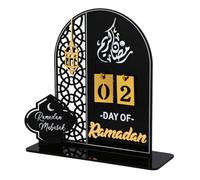 YAZWUR 1 Pcs Calendario Ramadan in Acrilico, Countdown di 30 Giorni, Calendario dell'Avvento Rustico, Più robusto e durevole Decorazione Ramadan 2025-2026 (Acrilico)