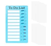 YAZWUR 1 Set Memo-Boards To Do List, Planner di Compiti con 10 Fogli Sostituibili, ideale come Checklist, Routine per Bambini, per Pianificazione dello Studio e Gestione del Tempo (20x12 cm)