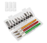 YAZWUR 1 Set per DIY e Lavori Creativi, Bisturi Modellismo con 10 Lame di Ricambio, Taglierino di Precisione, Cutter Professionale, Adatto per Carta, Plastica, Legno e Stoffa